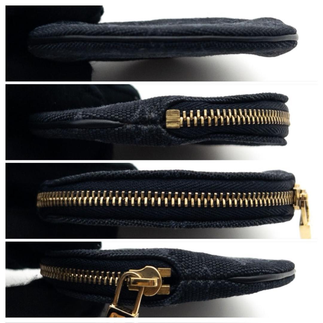 【極美品】ルイヴィトン　ポルトモネロン　モノグラムミニ　ケース　ネイビー