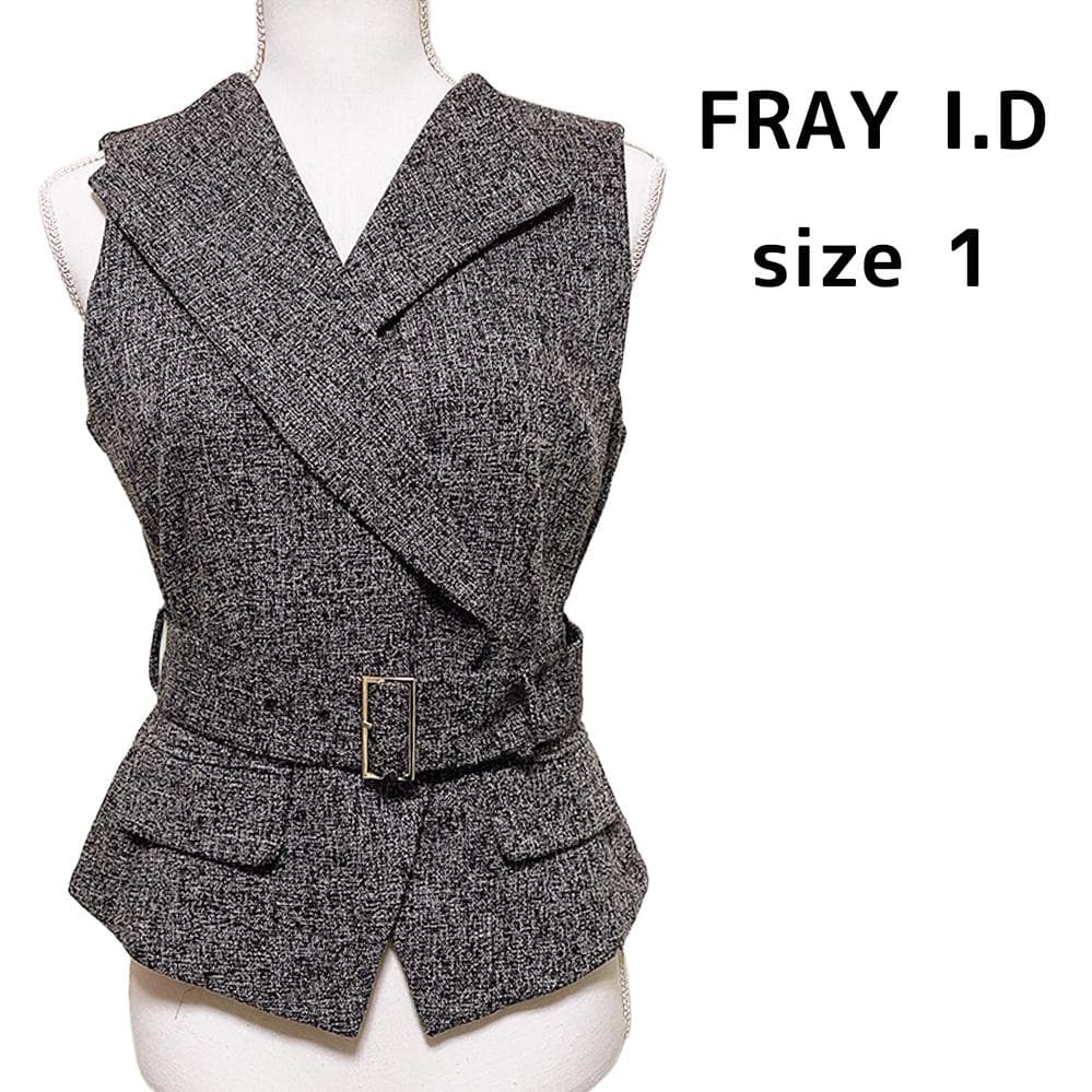 完売品 FRAY I.D コンパクトベスト ジレ サイズ1 ベルト付 雑誌掲載