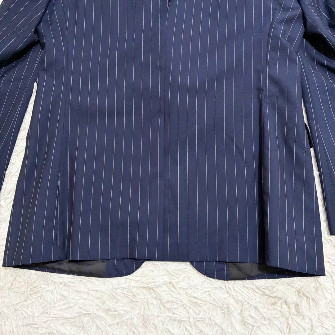 高級生地【カノニコxスーツセレクト】セットアップ ストライプ ウール A7
