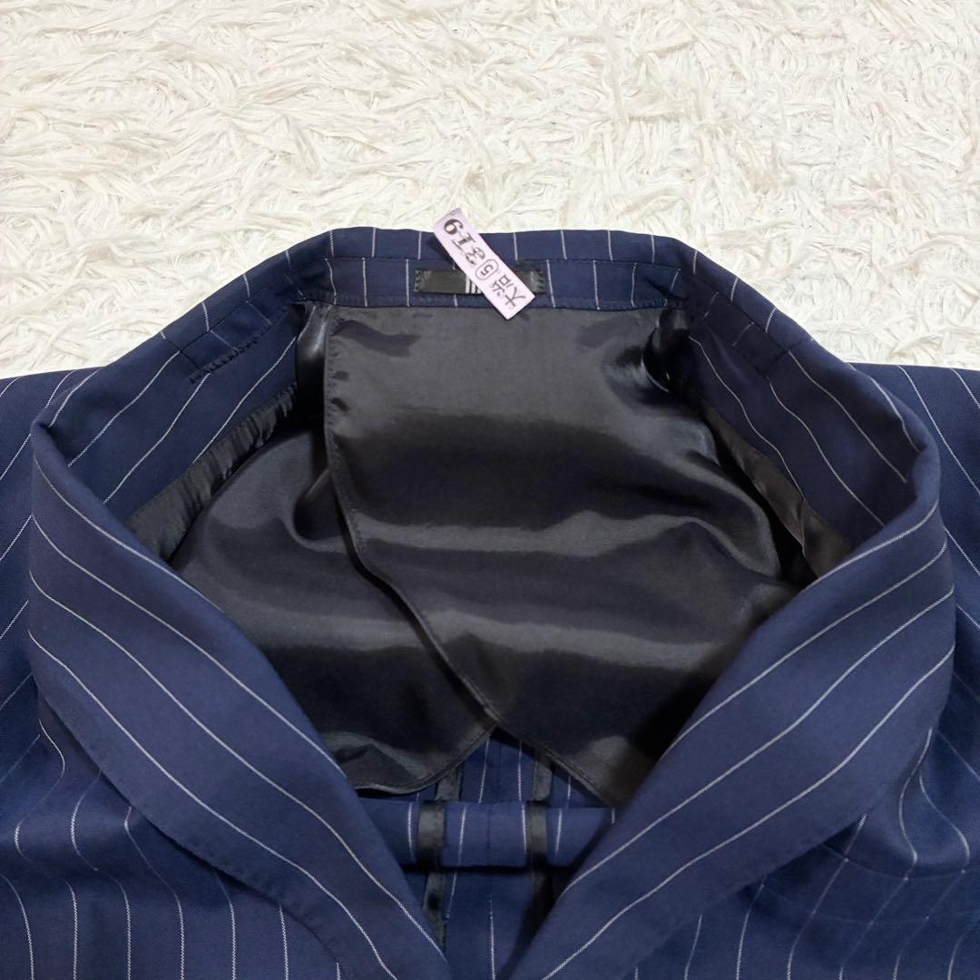 高級生地【カノニコxスーツセレクト】セットアップ ストライプ ウール A7