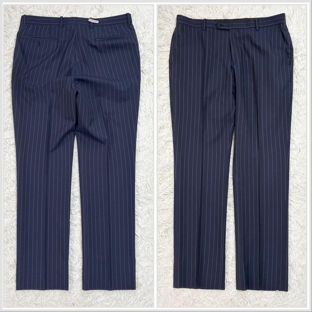 高級生地【カノニコxスーツセレクト】セットアップ ストライプ ウール A7