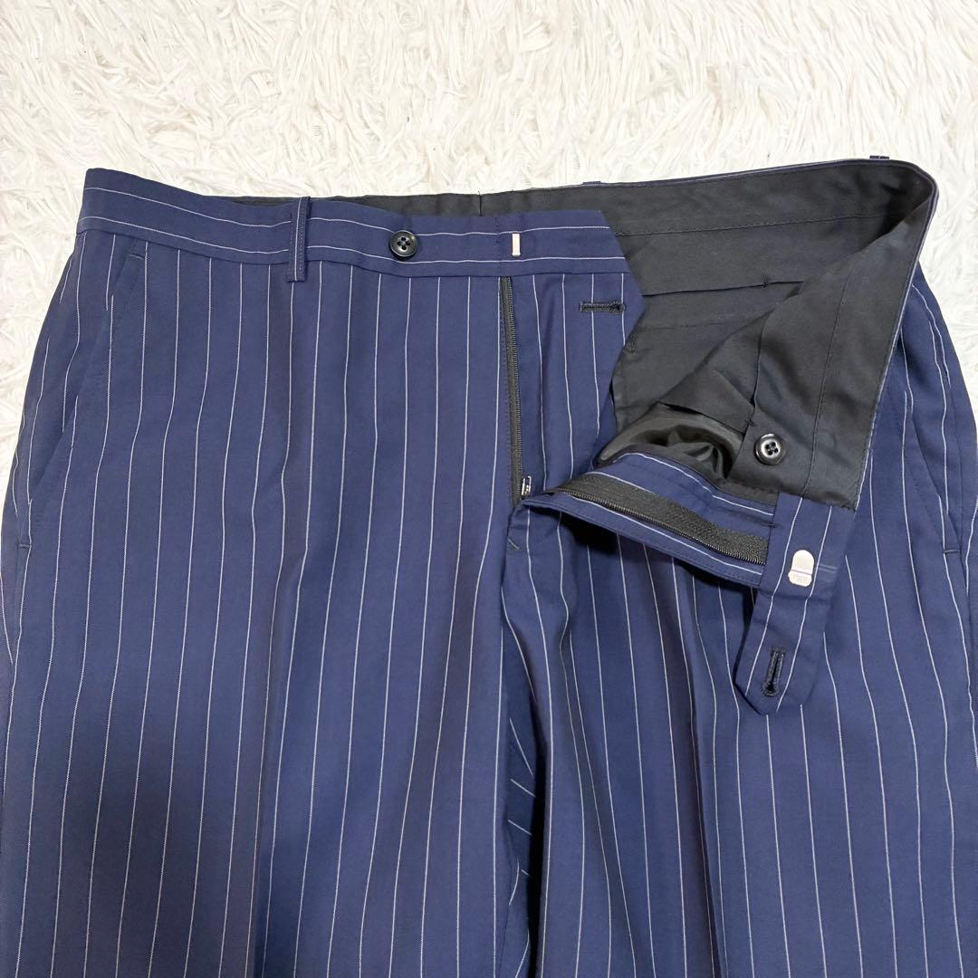 高級生地【カノニコxスーツセレクト】セットアップ ストライプ ウール A7