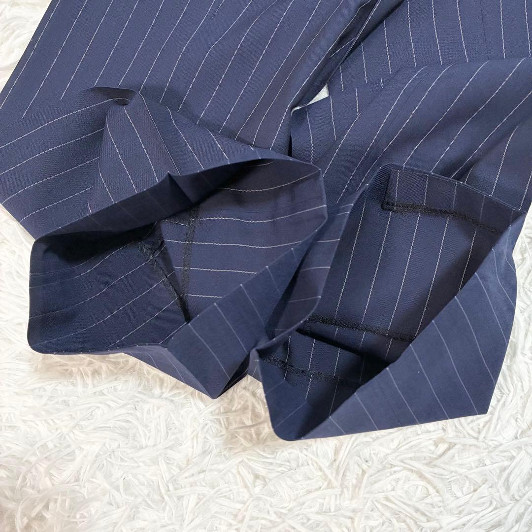 高級生地【カノニコxスーツセレクト】セットアップ ストライプ ウール A7