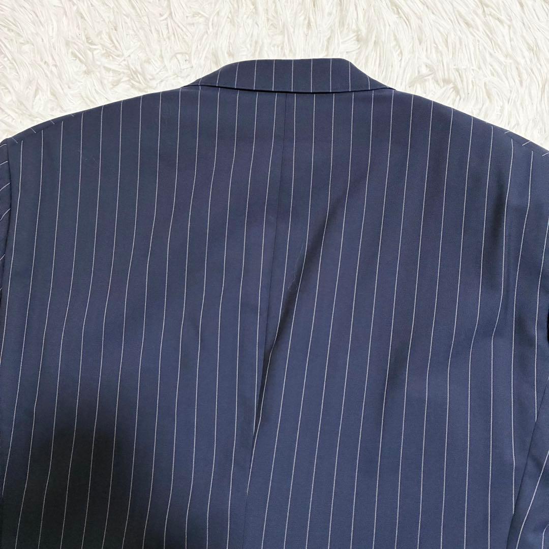 高級生地【カノニコxスーツセレクト】セットアップ ストライプ ウール A7