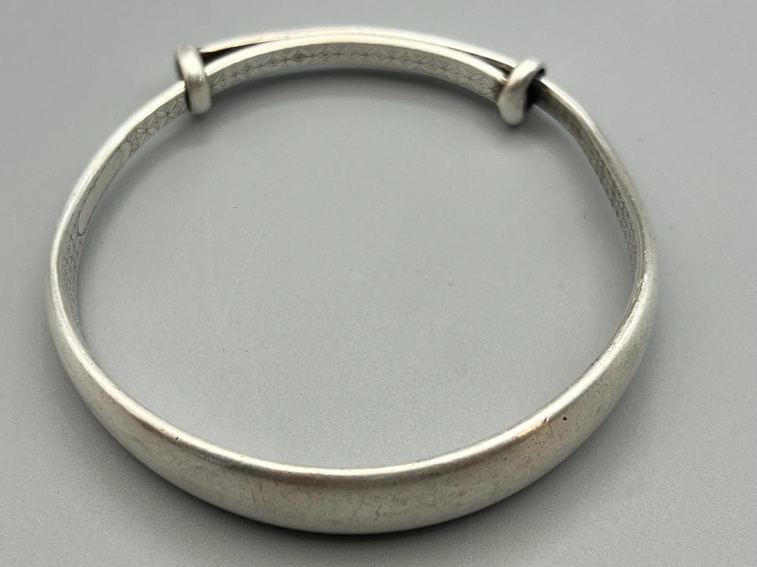 【海】足銀999刻印　バングル　プレスレット　重量約40.8g