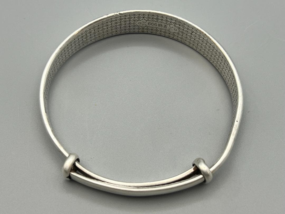 【海】足銀999刻印　バングル　プレスレット　重量約40.8g
