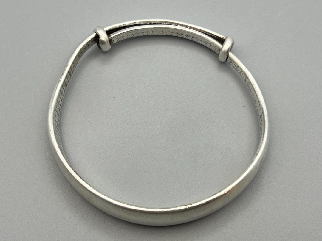 【海】足銀999刻印　バングル　プレスレット　重量約40.8g
