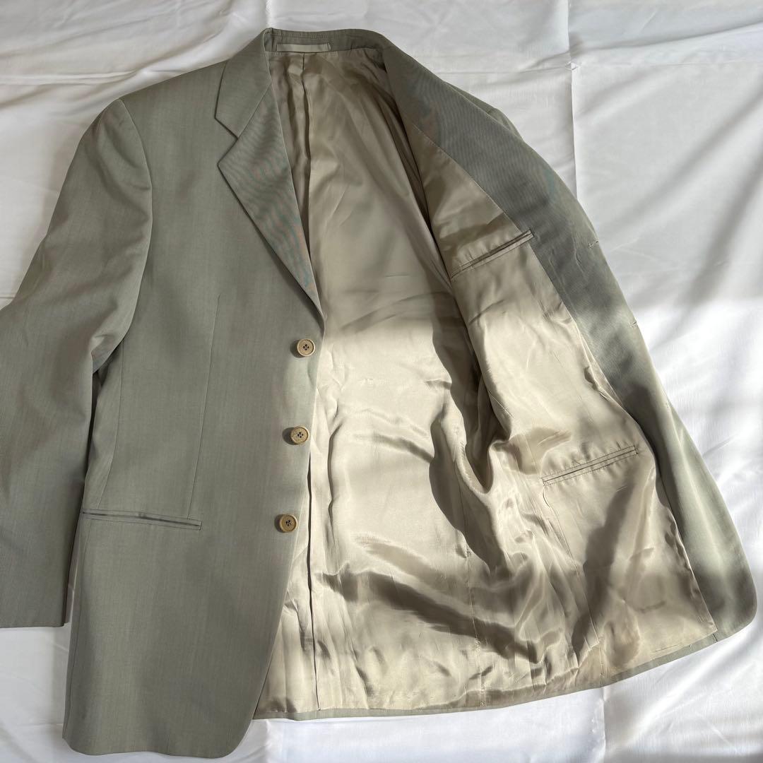 【美品】ジョルジオアルマーニ 3Bスーツセットアップ メンズ グレー 46
