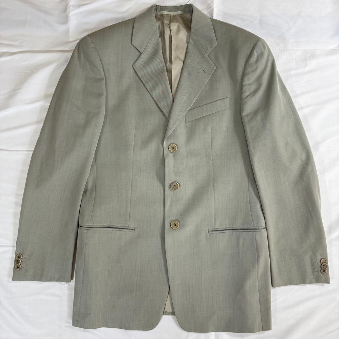 【美品】ジョルジオアルマーニ 3Bスーツセットアップ メンズ グレー 46