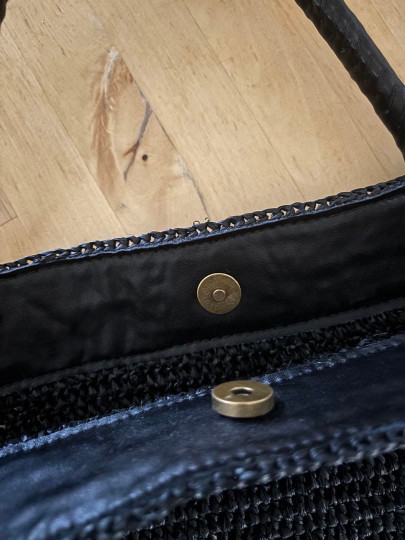 chii美品a point etc 黒 かごバッグ