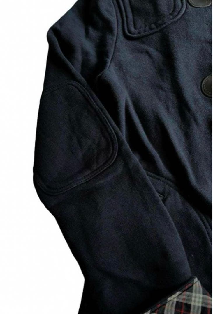 バーバリーブルーレーベル　黒　ダッフル　パーカー　綿　スウェット　ノバチェック