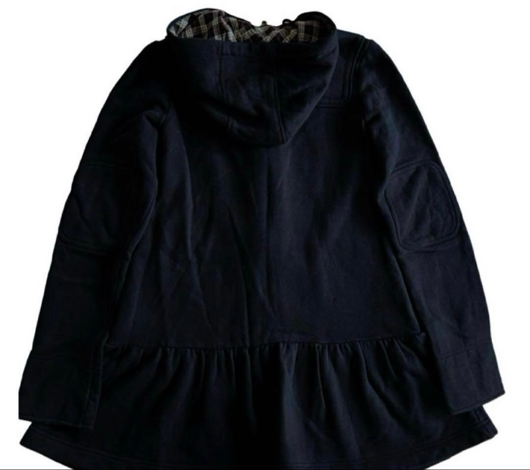 バーバリーブルーレーベル　黒　ダッフル　パーカー　綿　スウェット　ノバチェック