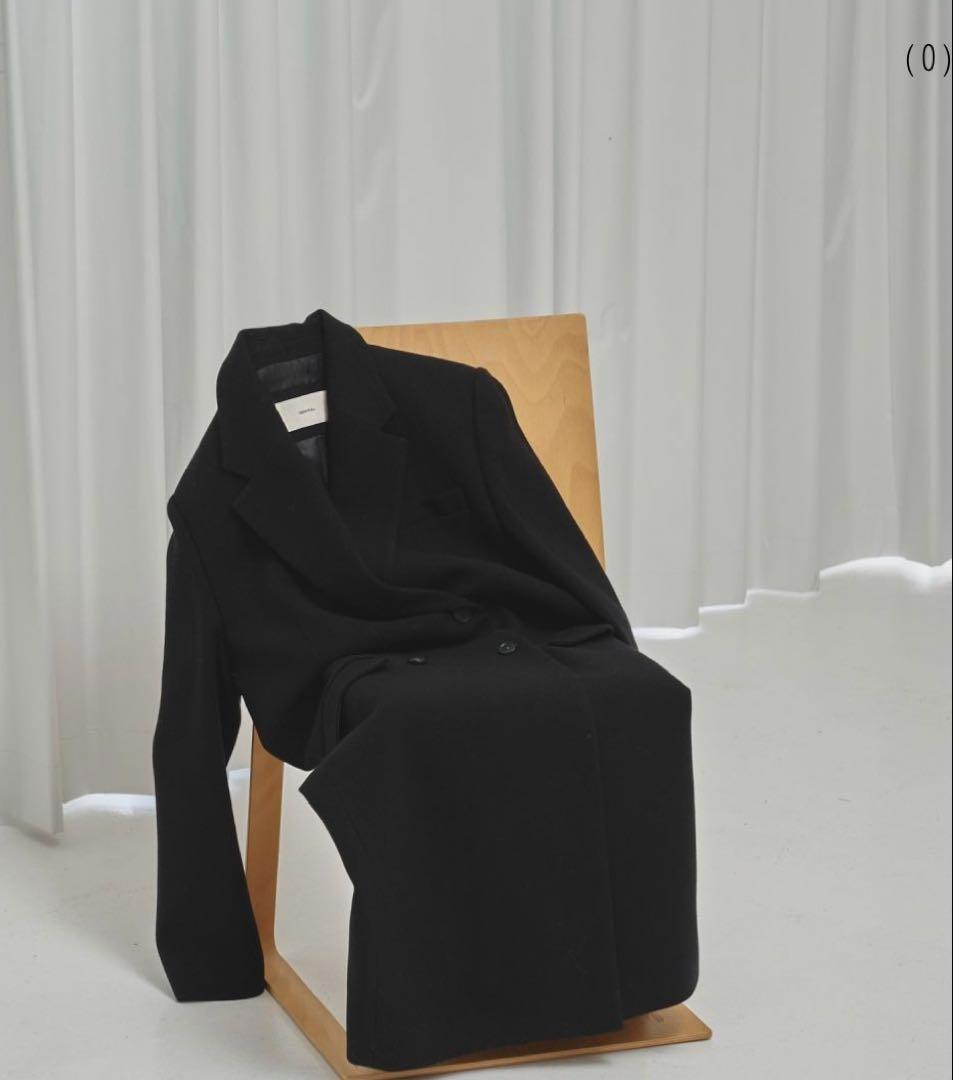 Wool 100% Chester Coat 36 ブラック　todayful