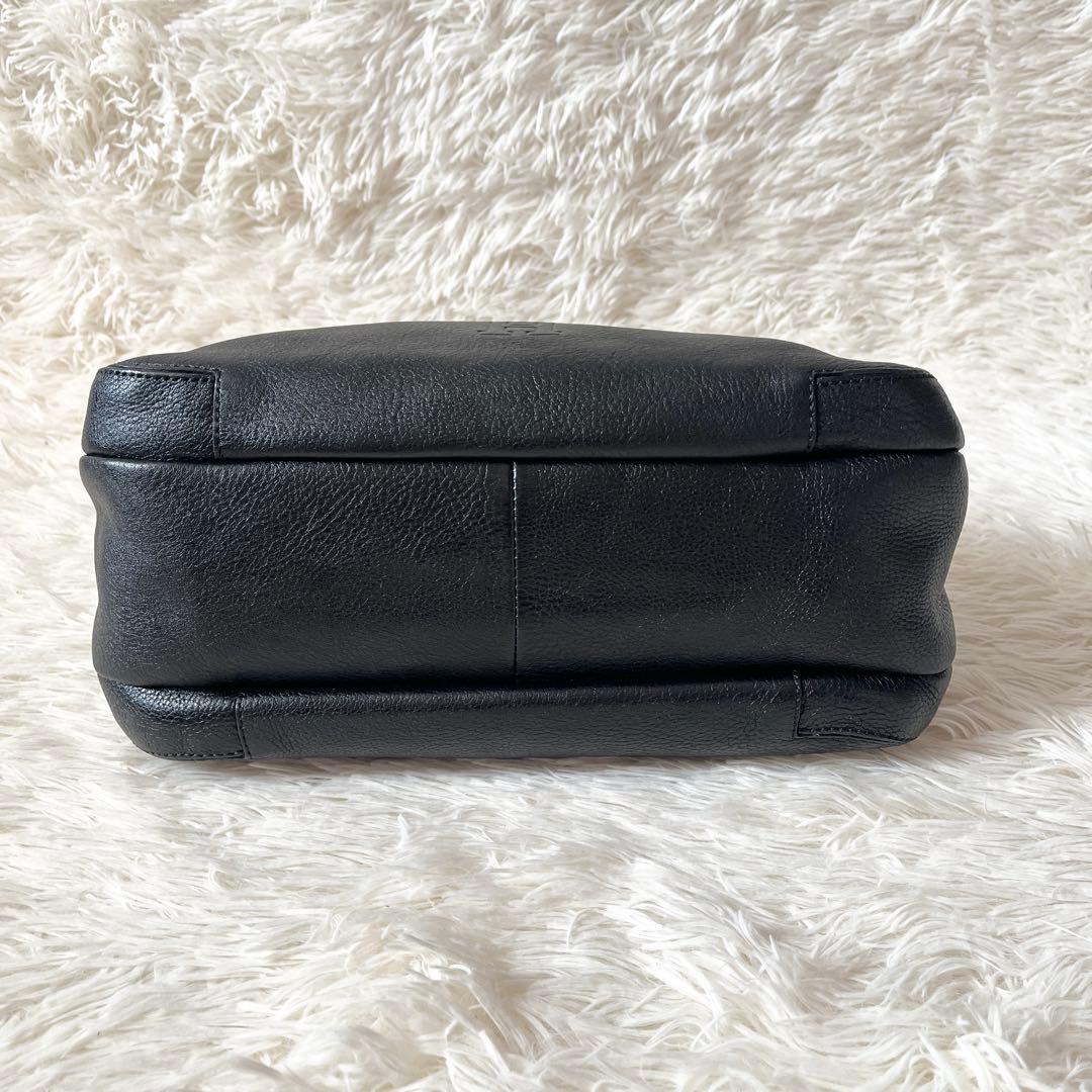 未使用級✨HIROFU ヒロフ　トートバッグ　ハンドバッグ　シボ革　ブラック