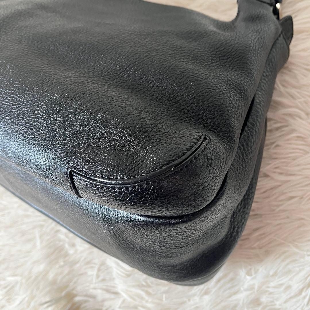 未使用級✨HIROFU ヒロフ　トートバッグ　ハンドバッグ　シボ革　ブラック