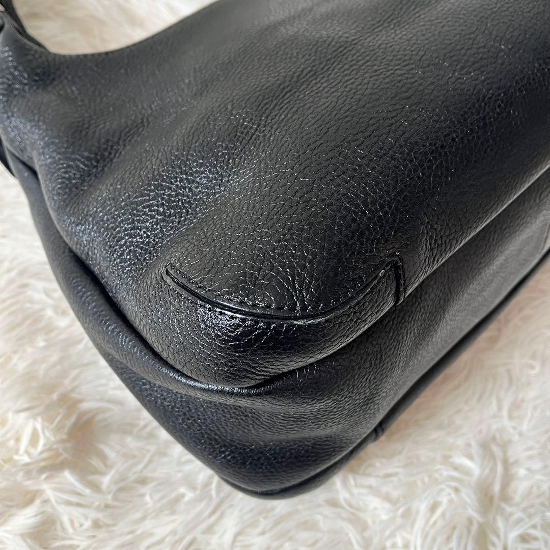 未使用級✨HIROFU ヒロフ　トートバッグ　ハンドバッグ　シボ革　ブラック