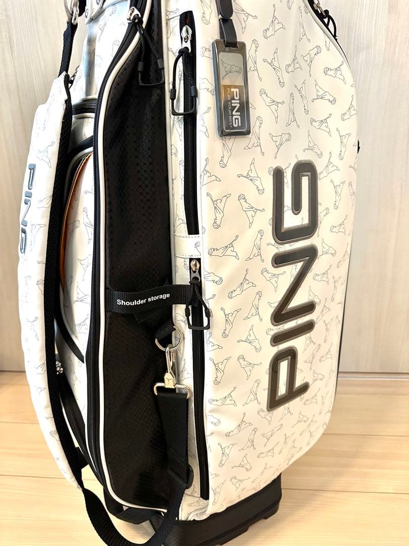 新品／未使用品｜PINGピン｜ゴルフキャディバッグ 9型ホワイト／ブラック