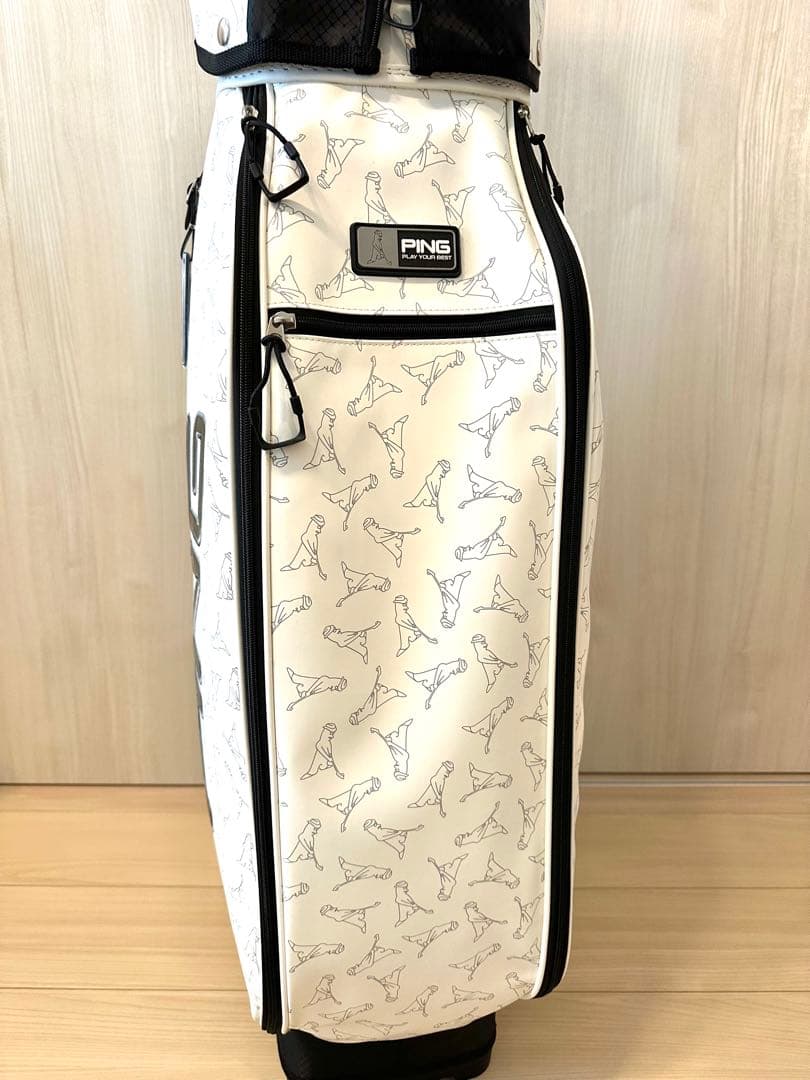 新品／未使用品｜PINGピン｜ゴルフキャディバッグ 9型ホワイト／ブラック
