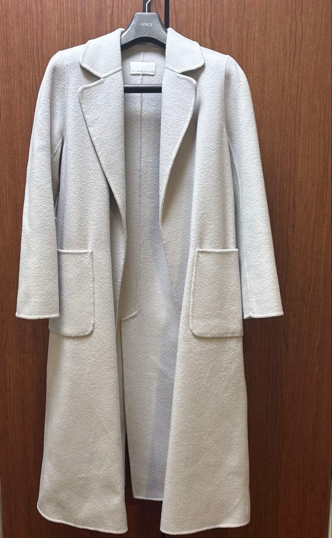 Mプルミエ ラムダブルクロスロングテーラードコート 36