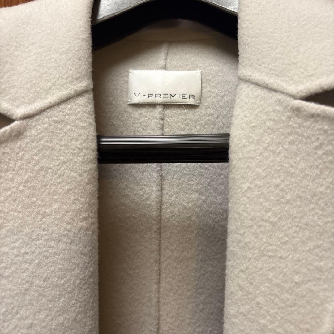 Mプルミエ ラムダブルクロスロングテーラードコート 36