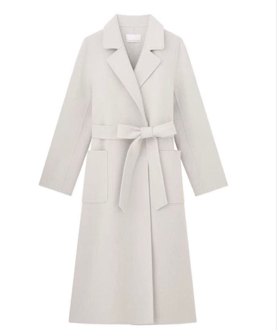 Mプルミエ ラムダブルクロスロングテーラードコート 36