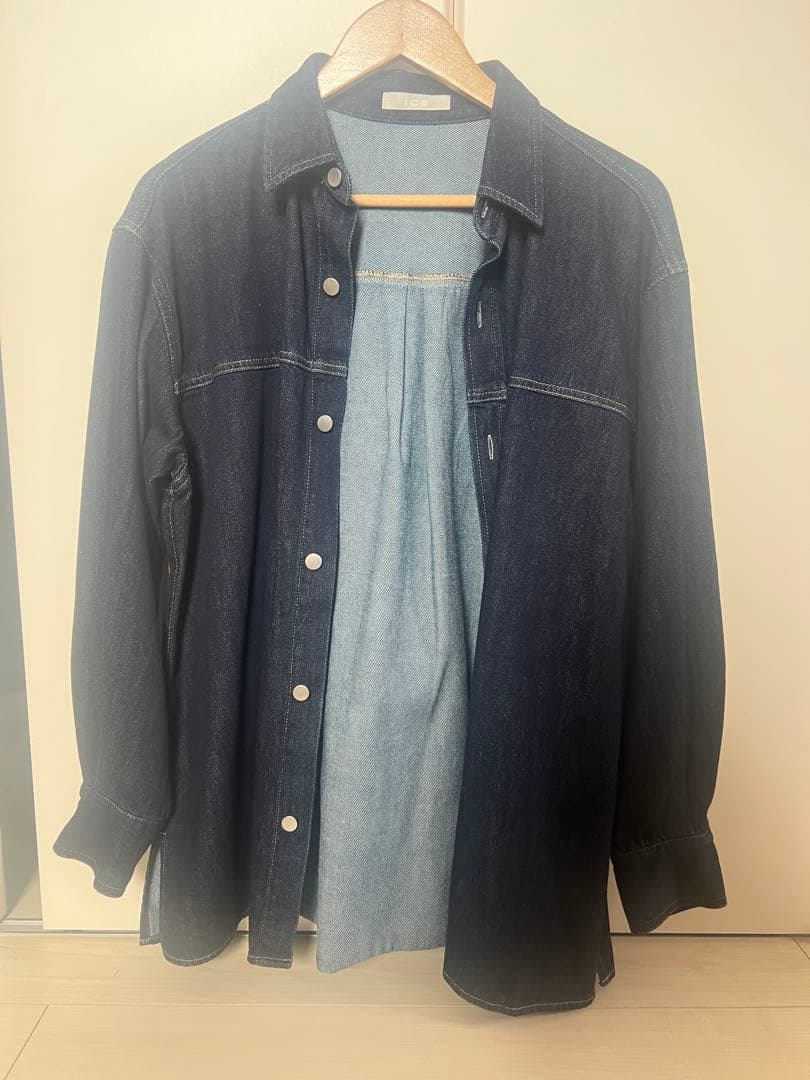 ICB 【WEB限定・洗える】コットンソフトデニム ジャケット