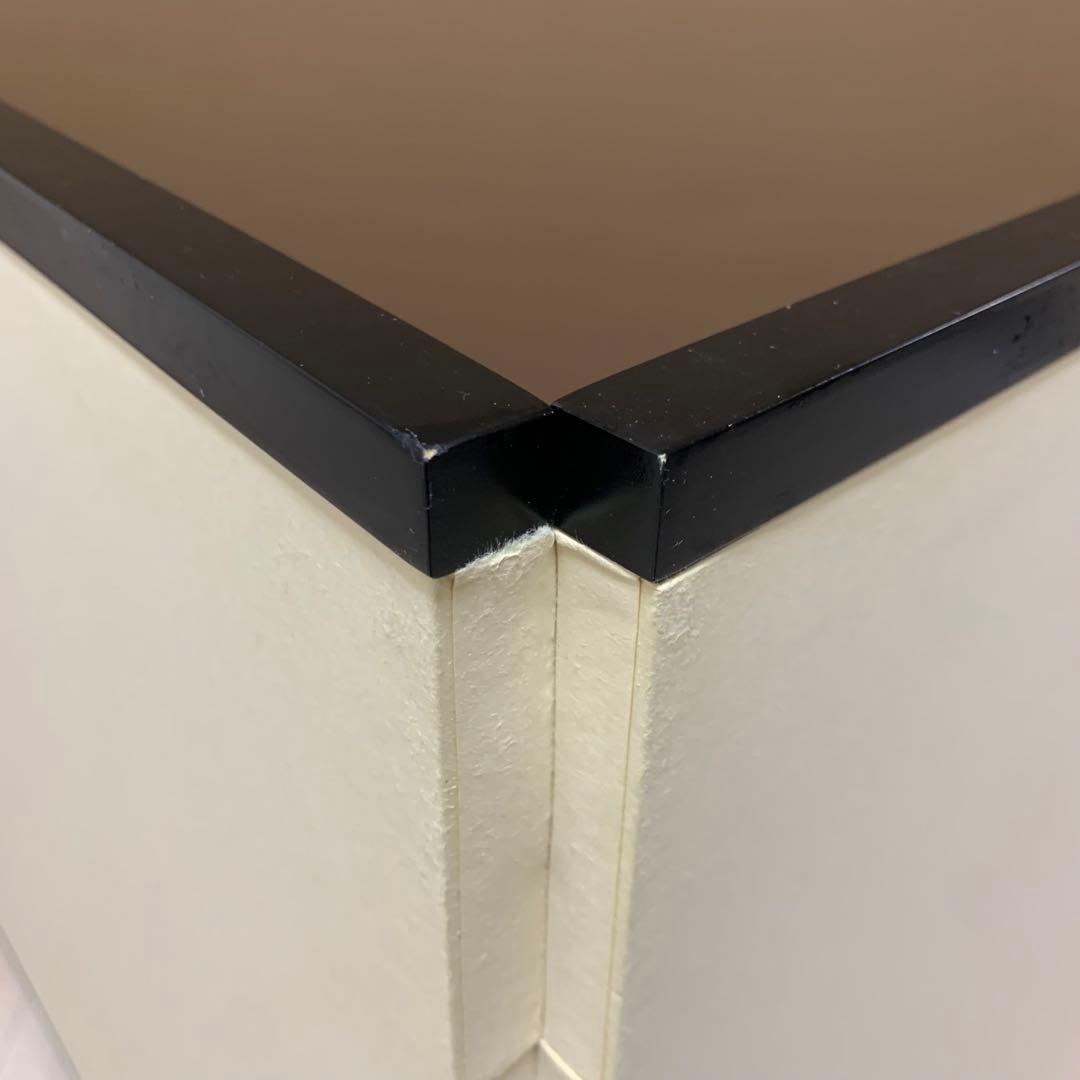 【美品】 茶道具 風炉先屏風 風炉先　総張 裏白　黒塗枠 雲鵬