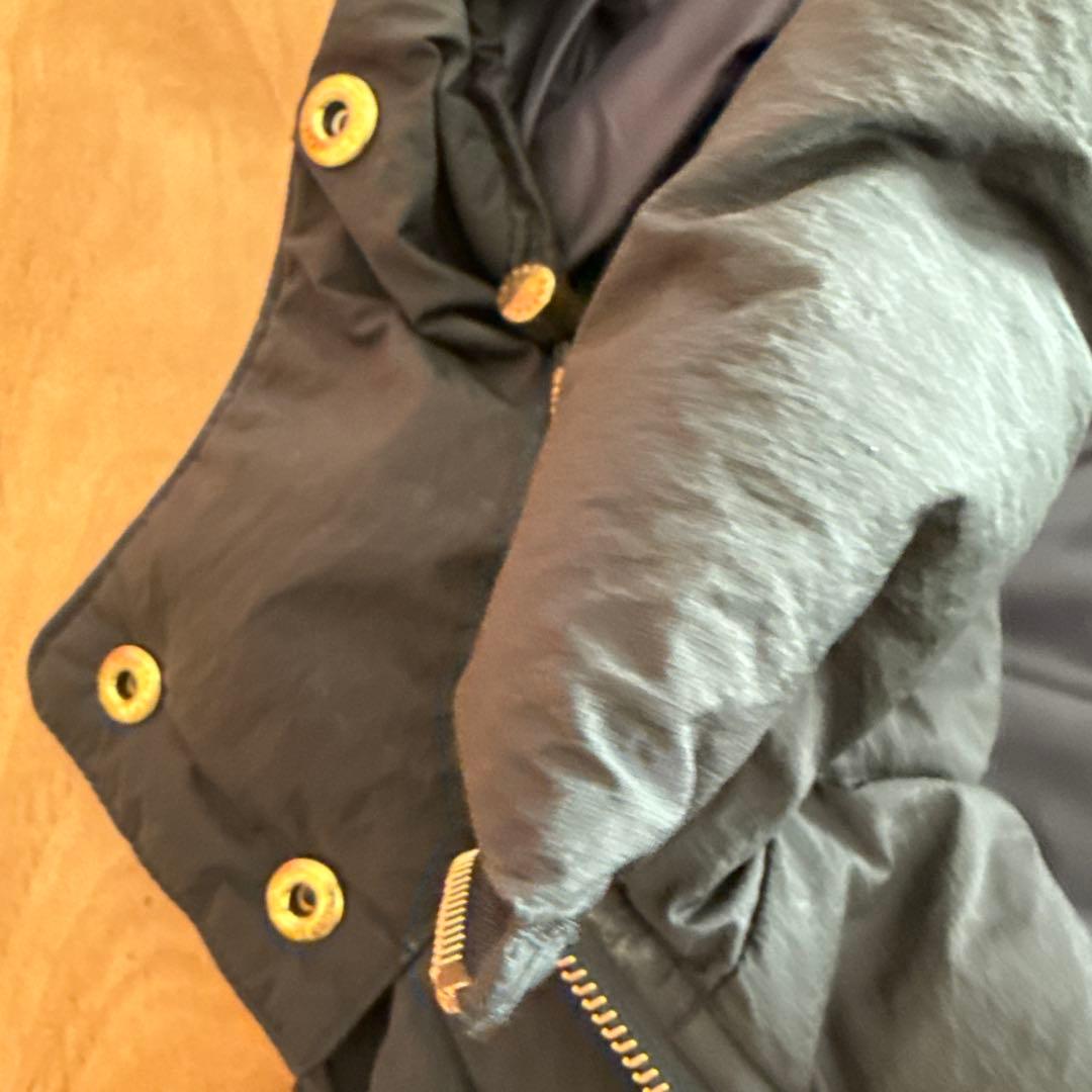 ゆき　TATRAS ネイビー ダウンベスト ファーフード付き　01