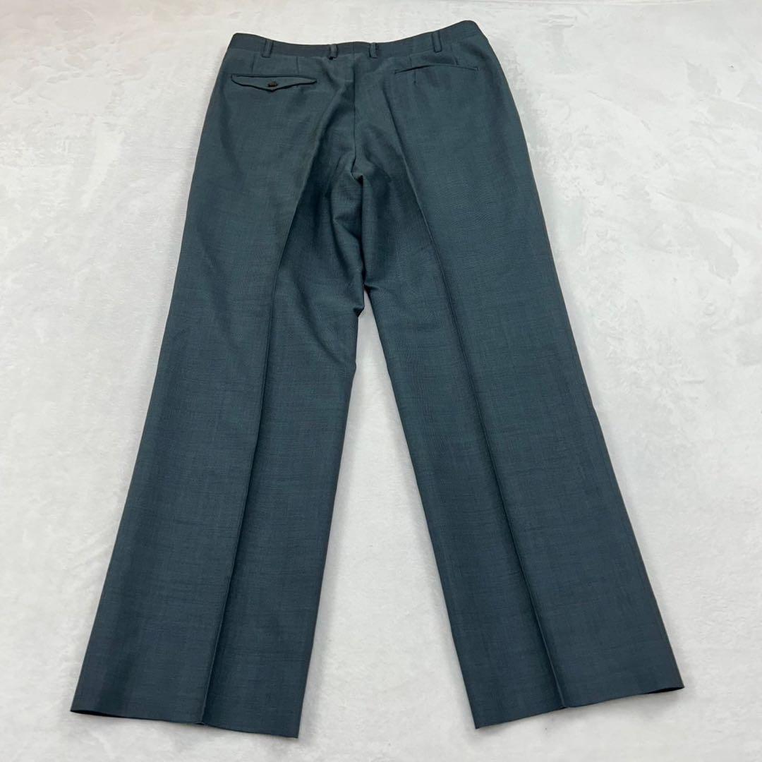 I106 美品 XL バーバリー ダブル スーツ上下 ブルー メンズ