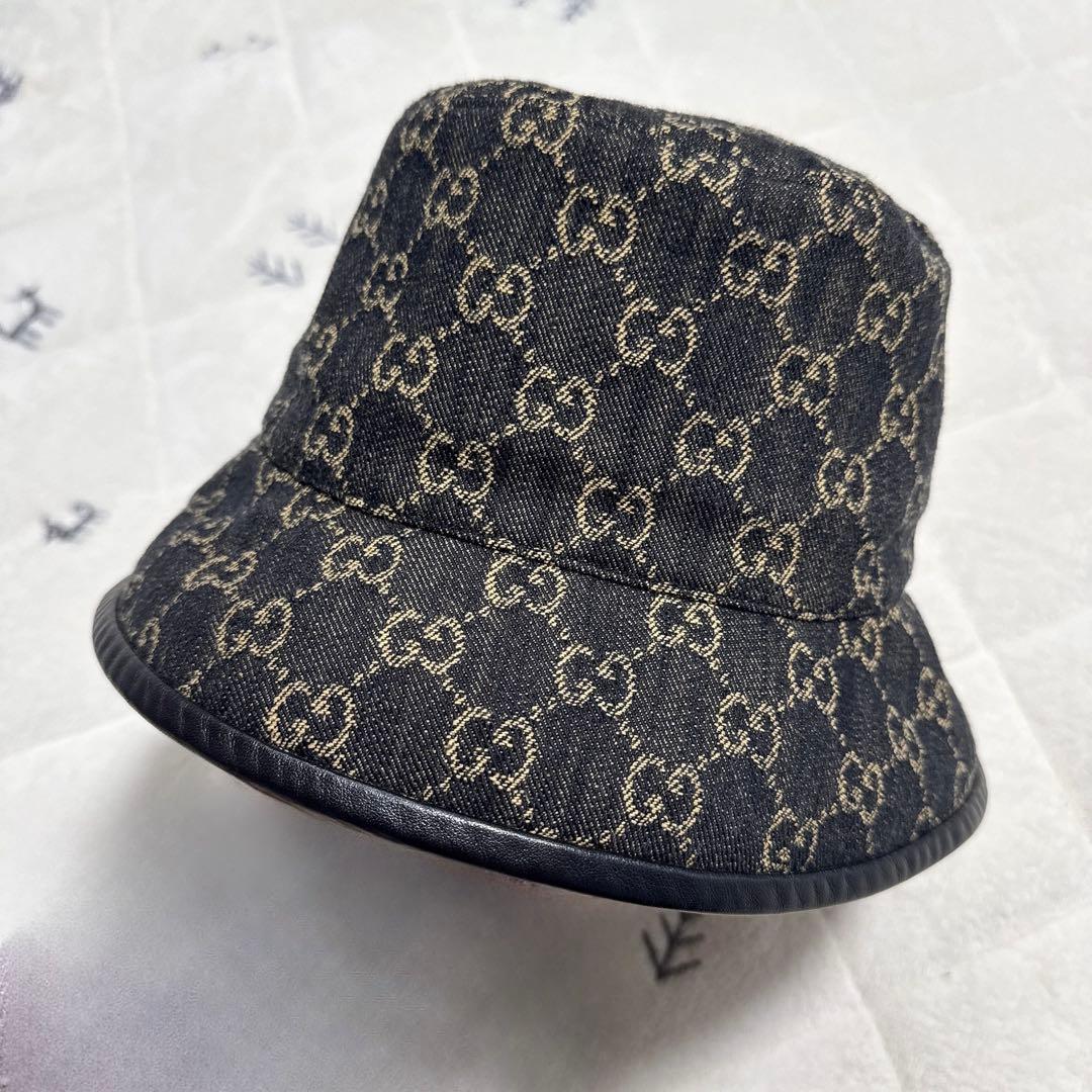 【美品】GUCCIバケットハットLサイズ