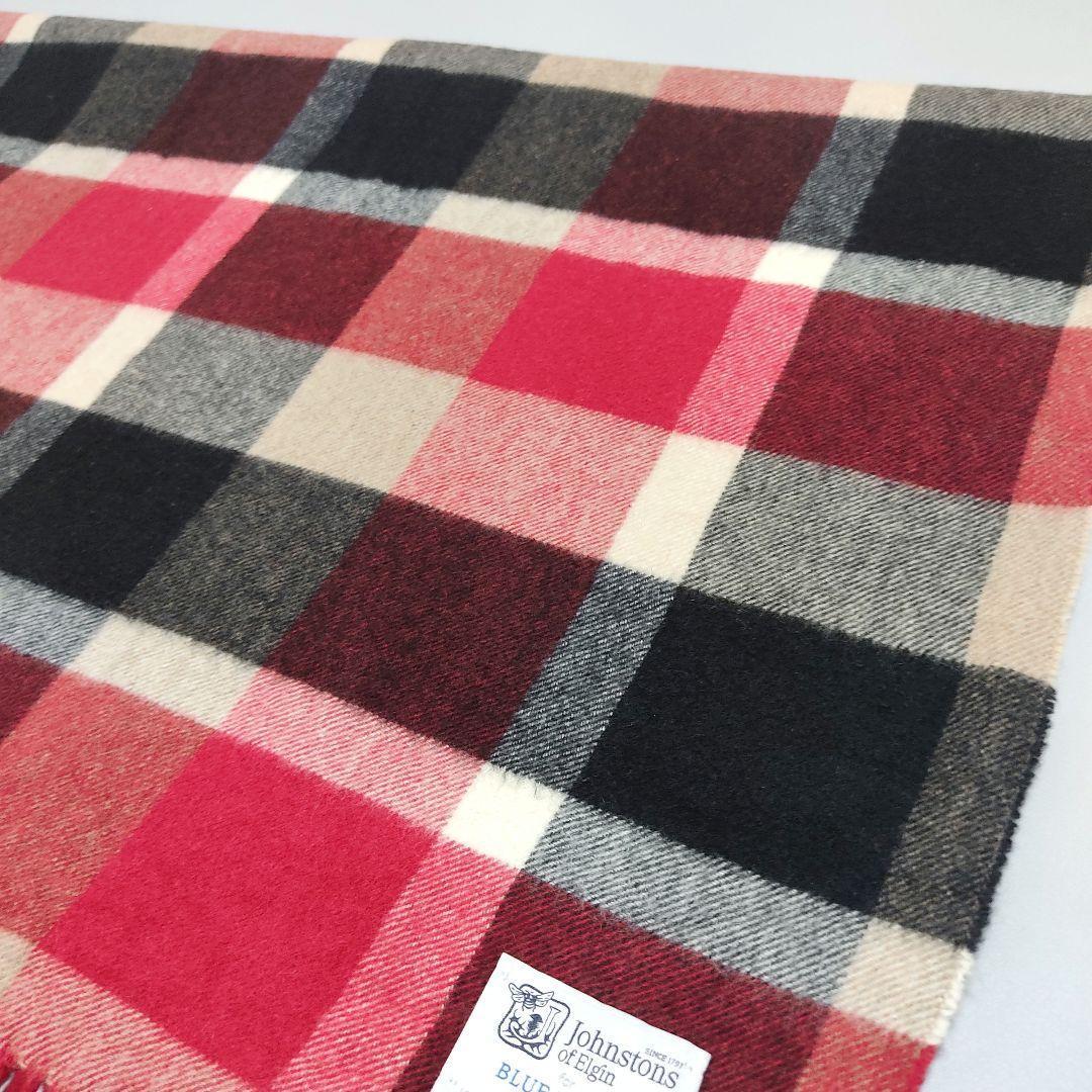 ジョンストンズオブエルガン　ブルーレーベルクレストブリッジ　大判ストール