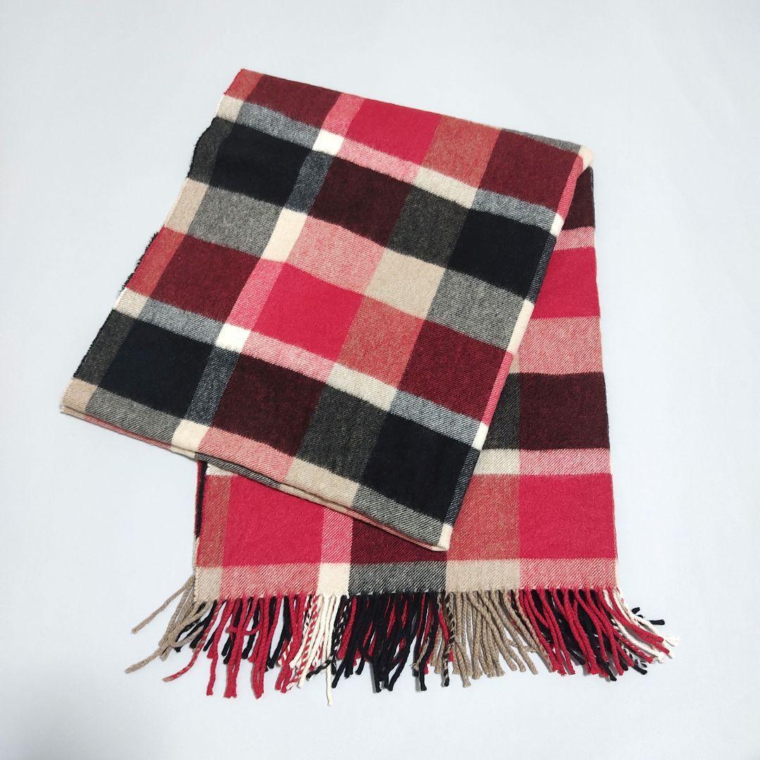 ジョンストンズオブエルガン　ブルーレーベルクレストブリッジ　大判ストール