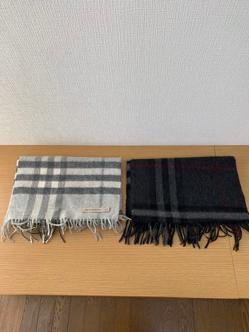 【美品】バーバリー　カシミヤマフラー
