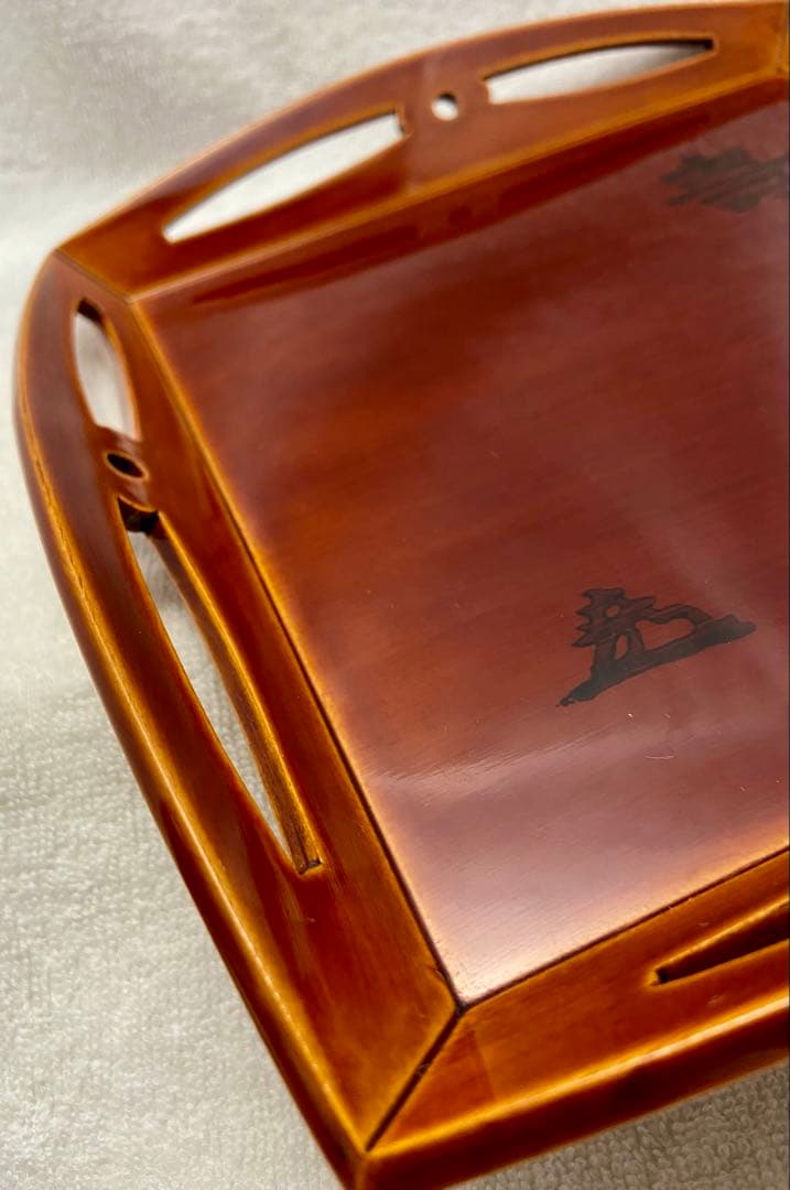 遠州流 成趣庵 壽 茶道具 四方盆 漆 飛騨春慶【匿名配送】