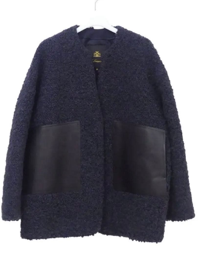 DRAWER 24FW レザーポケットジャケット　ネイビー36