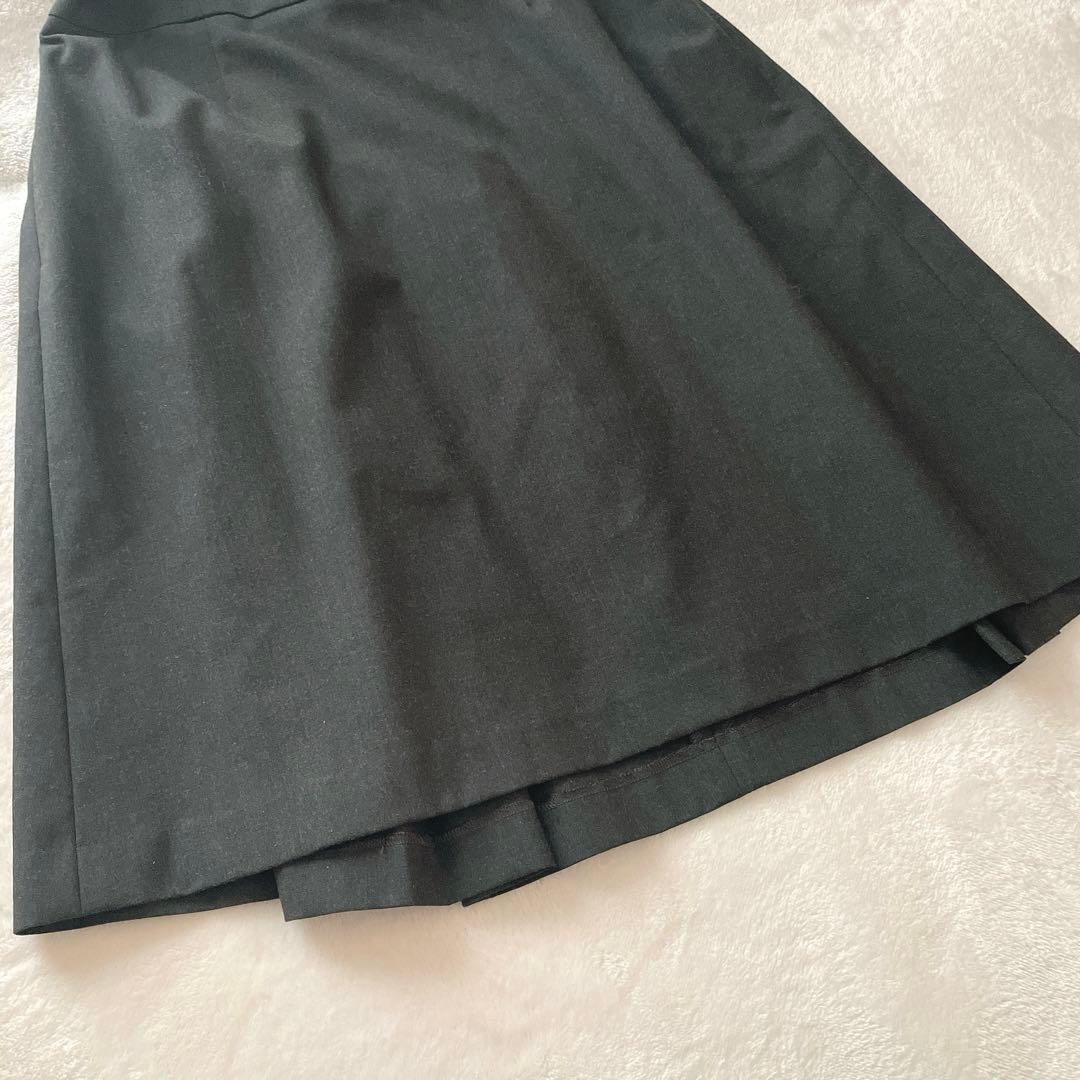 極美品⭐︎FOXEY NEW YORK チャコール ベルト付 スカートスーツ L