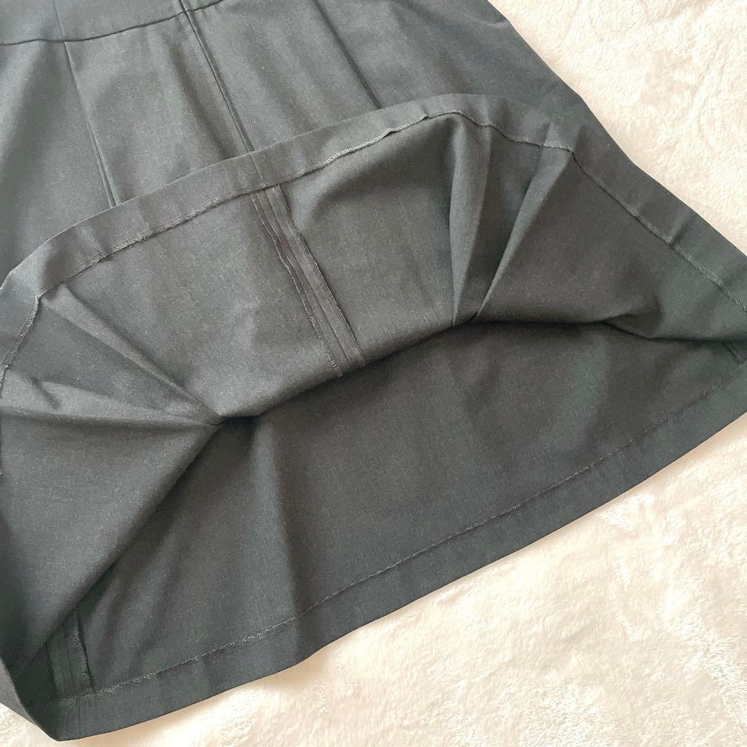 極美品⭐︎FOXEY NEW YORK チャコール ベルト付 スカートスーツ L