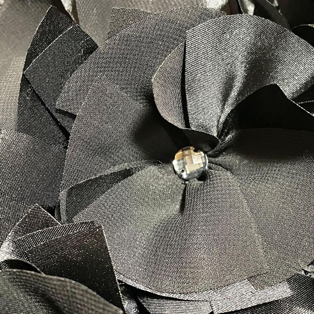 極美品♪ノコオーノノーカラージャケット ブラック スナップボタン フリル 42