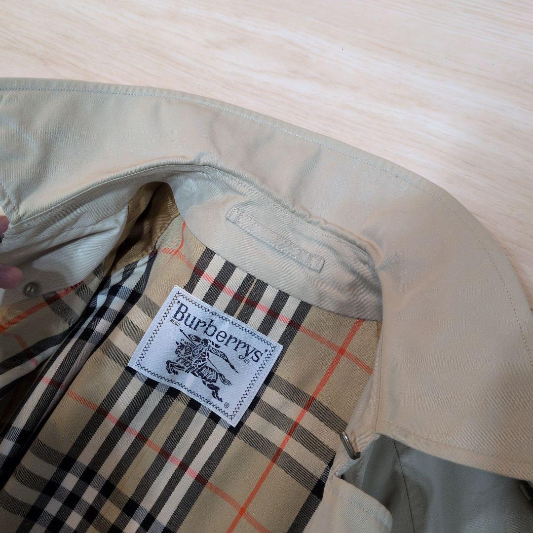 バーバリー　トレンチコート　ダブル　ノバチェック　ベージュ　レディースM.L相当