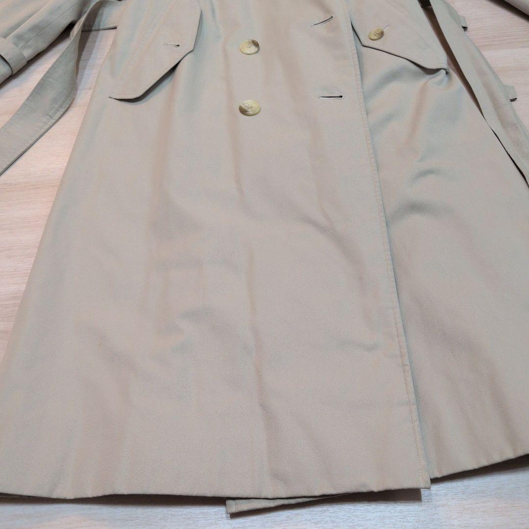 バーバリー　トレンチコート　ダブル　ノバチェック　ベージュ　レディースM.L相当