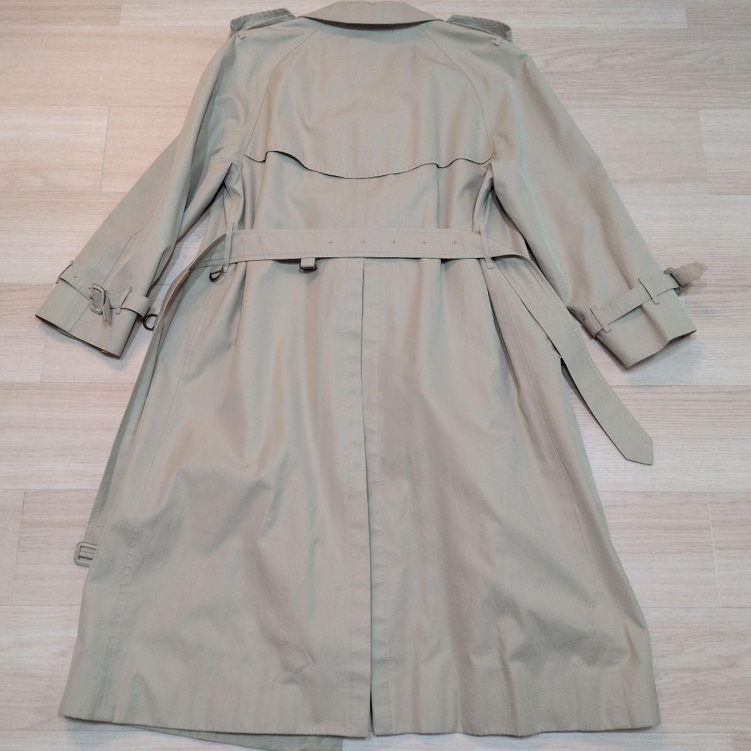 バーバリー　トレンチコート　ダブル　ノバチェック　ベージュ　レディースM.L相当