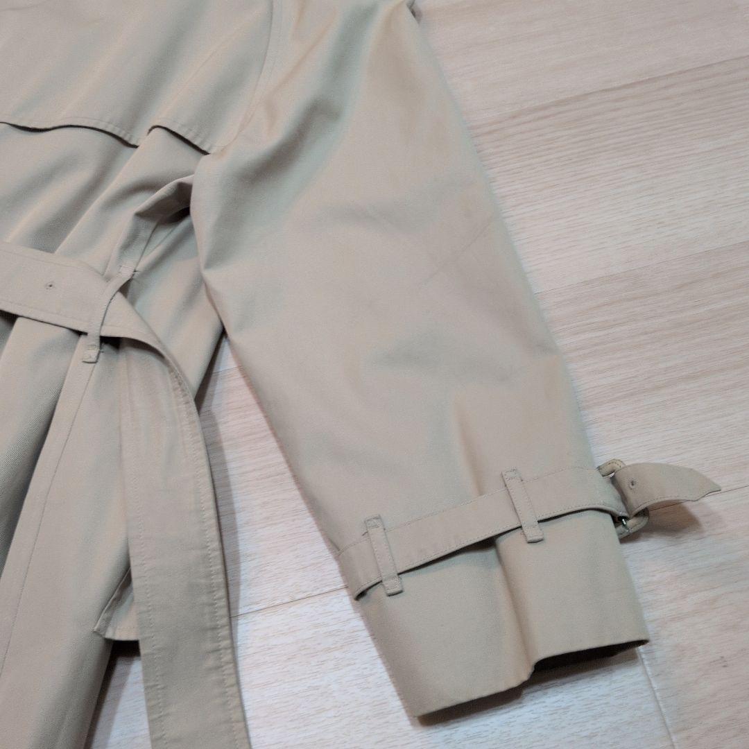 バーバリー　トレンチコート　ダブル　ノバチェック　ベージュ　レディースM.L相当