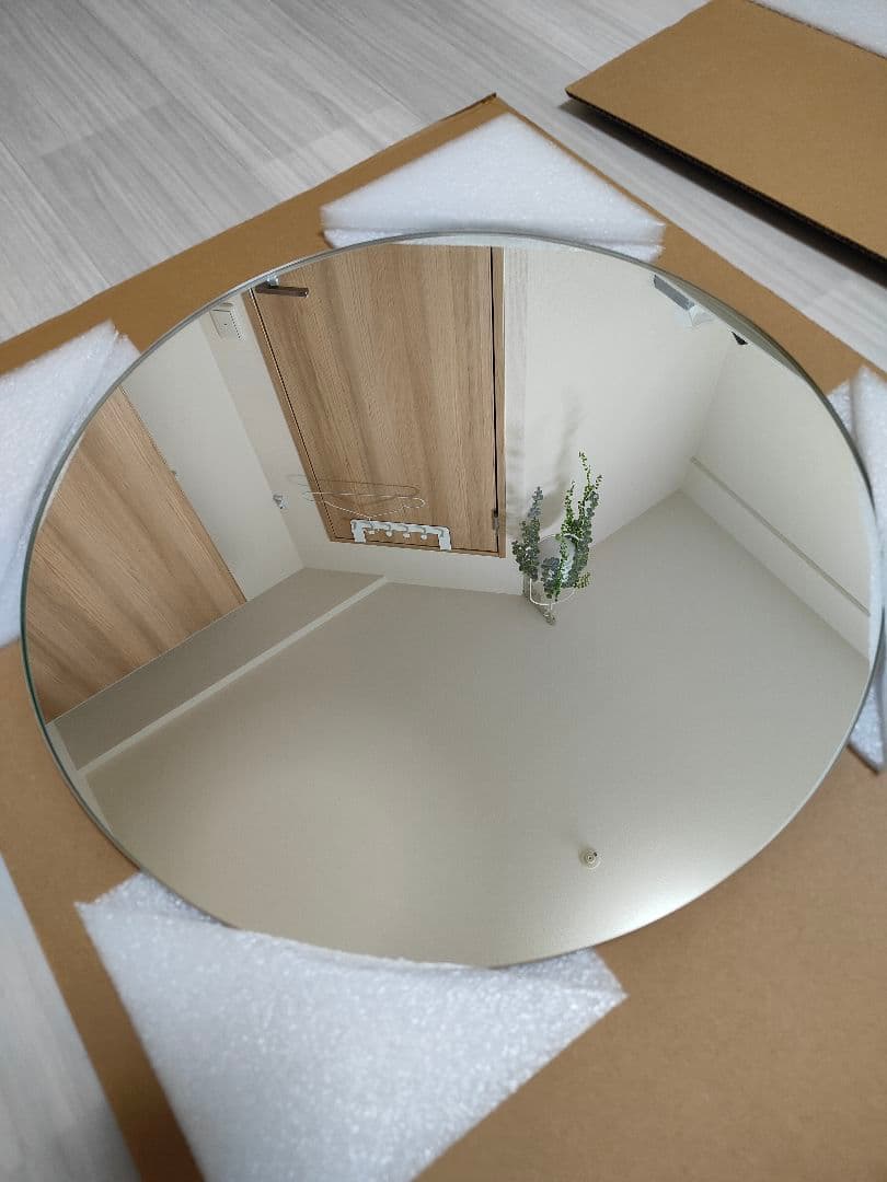 MOEBE ムーベ ウォールミラー 壁掛け鏡 50cm ブラック 未使用保管品