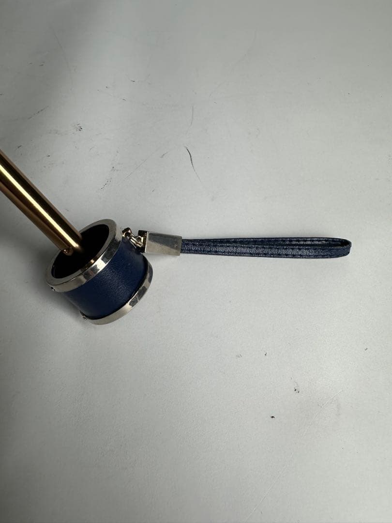 CELINE セリーヌ　折りたたみ傘 ロゴ柄 ブラウン/ブルー