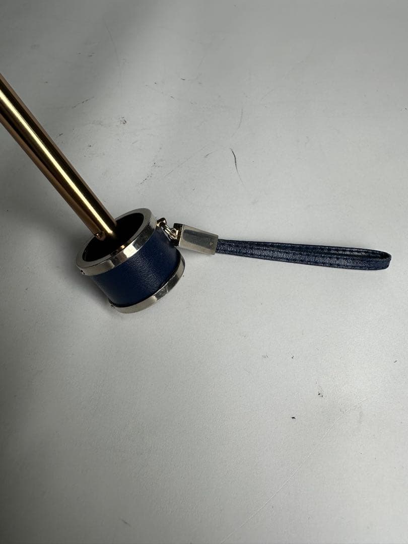 CELINE セリーヌ　折りたたみ傘 ロゴ柄 ブラウン/ブルー