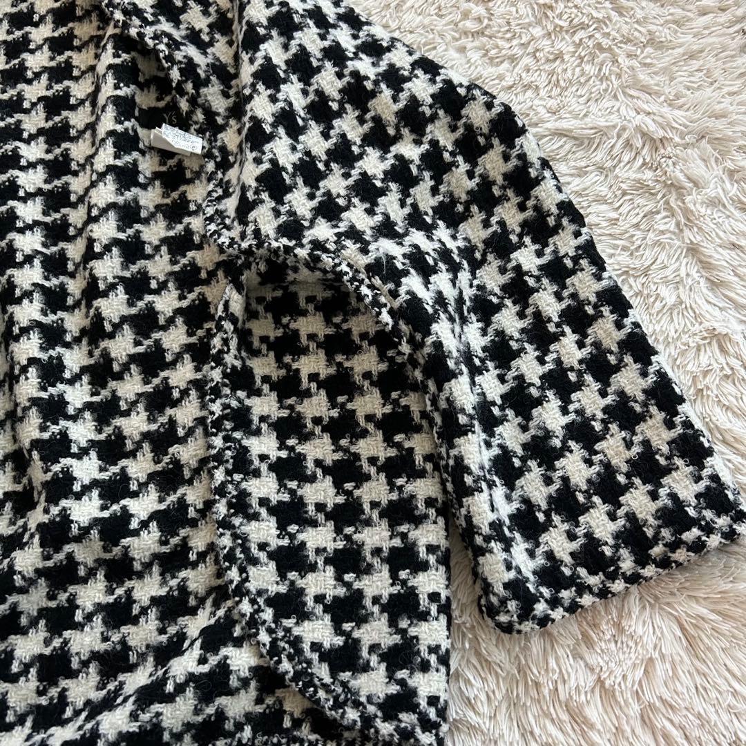 美品✨Y's ワイズ　千鳥格子　変形　ウール　ポンチョ　ガウン