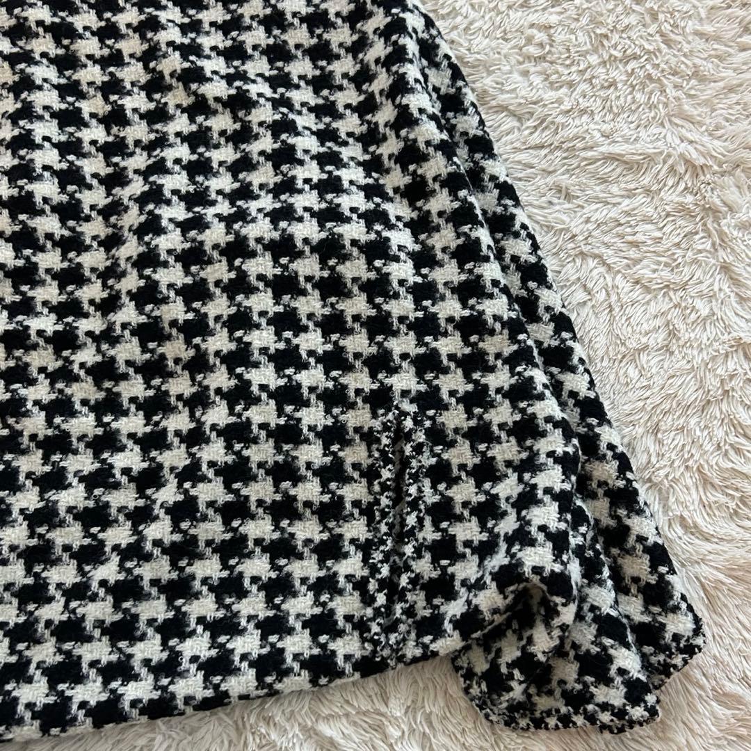 美品✨Y's ワイズ　千鳥格子　変形　ウール　ポンチョ　ガウン