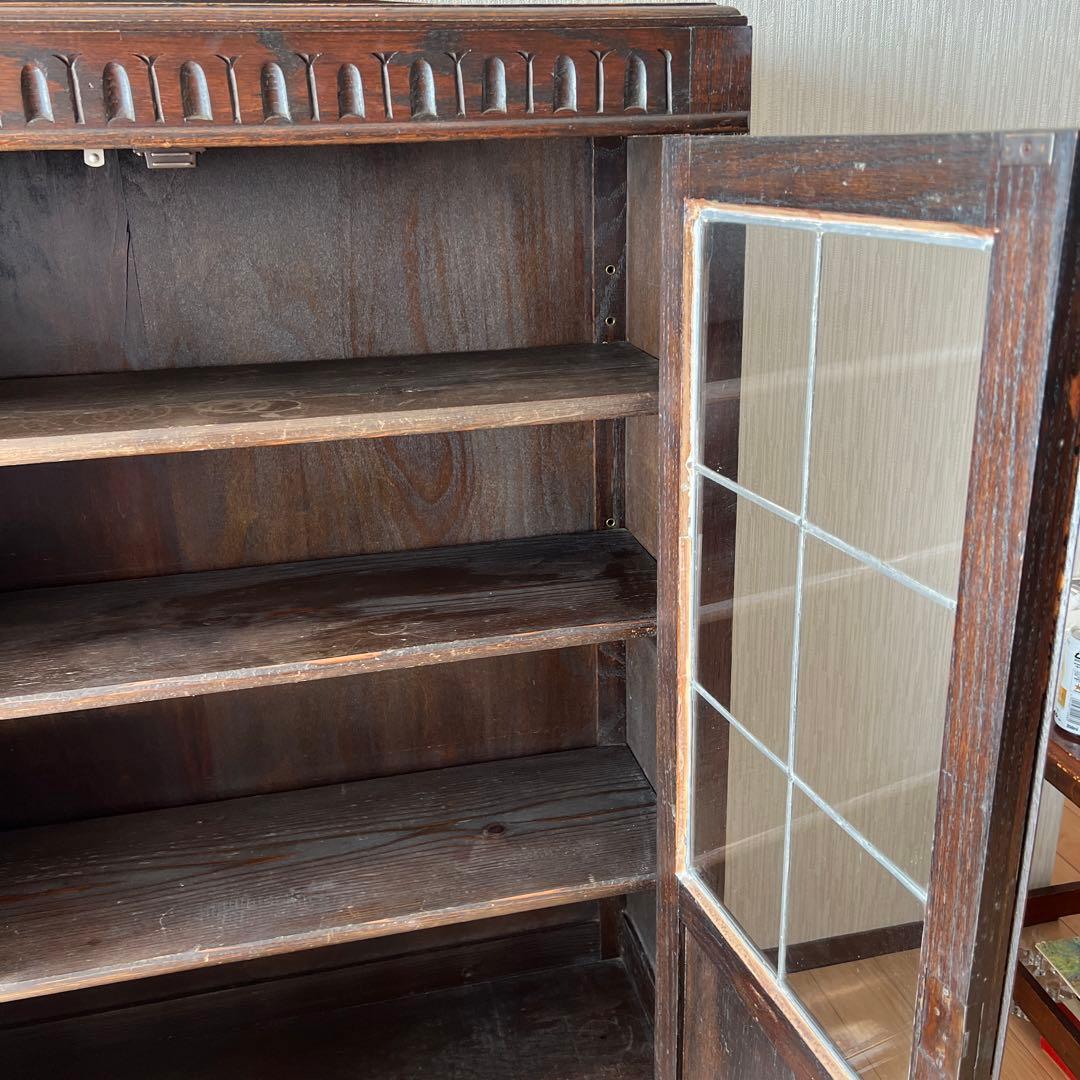イギリスアンティーク　ディスプレイキャビネット　ブックケース
