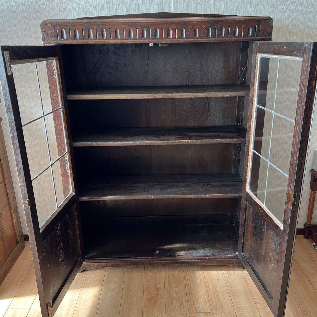 イギリスアンティーク　ディスプレイキャビネット　ブックケース