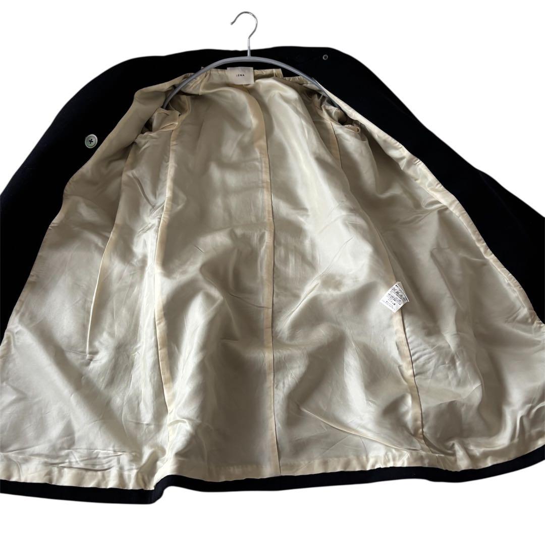 イエナ IENA キャバリーメルトンロングPコート アウター ピーコート 黒